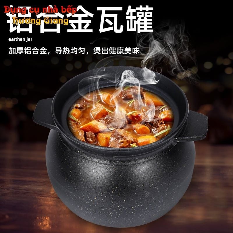 Nồi Hầm canh súp Hộp Kim Nhôm sơn đen Size Nhỏ GDNB-14