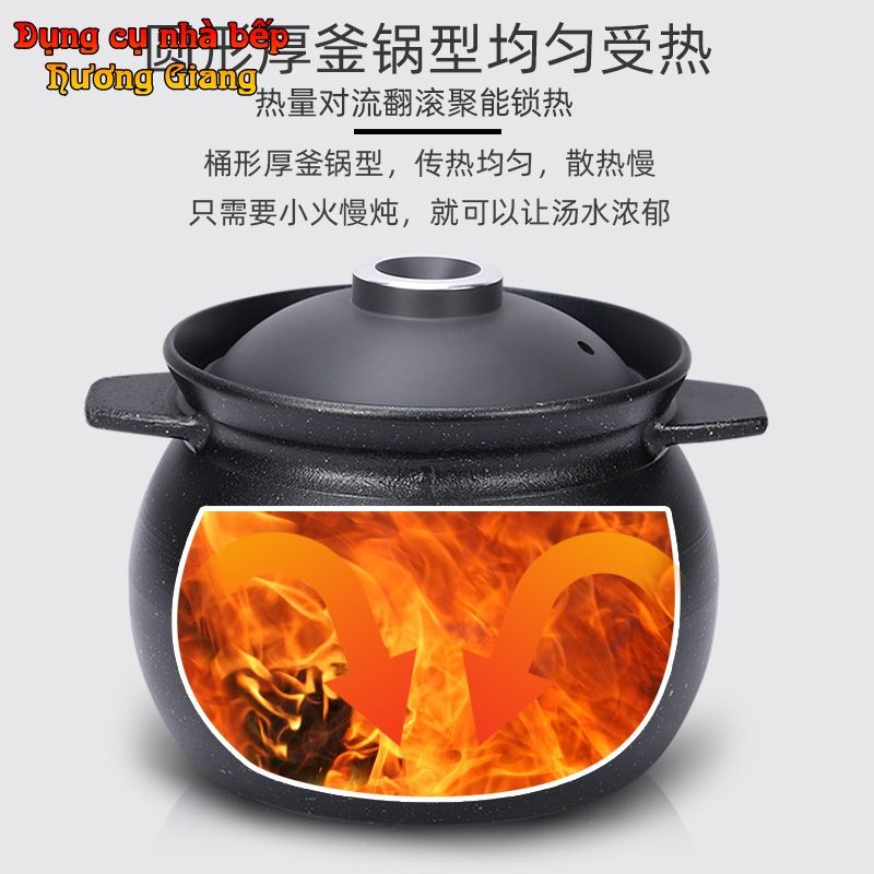 Nồi Hầm canh súp Hộp Kim Nhôm sơn đen Size Nhỏ GDNB-14