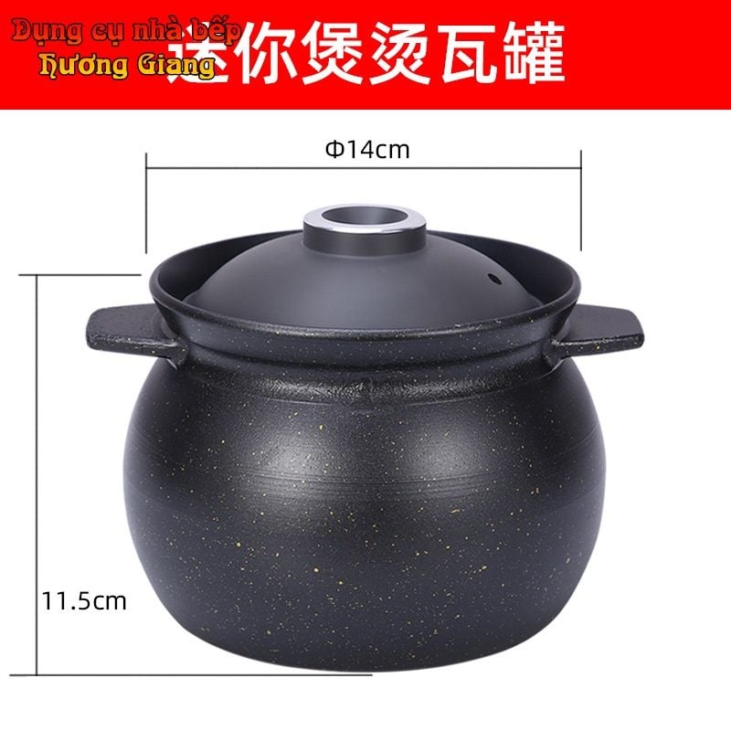 Nồi Hầm canh súp Hộp Kim Nhôm sơn đen Size Nhỏ GDNB-14