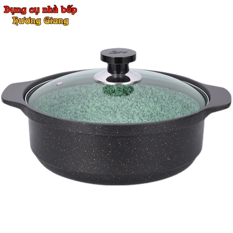 Nồi Hợp Kim Nhôm Vân Đá Chống Dính dùng nắp kính Hàn Quốc GDNB-20