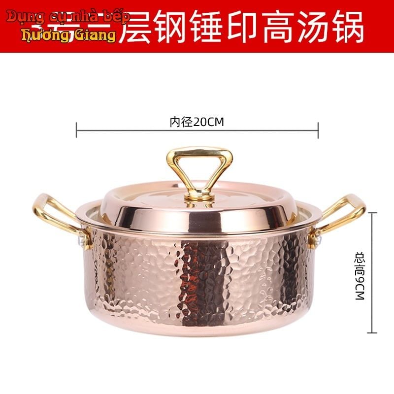 Nồi Inox 304 Mạ Vàng Hồng Gia Dụng Hàn Quốc GDNB-12