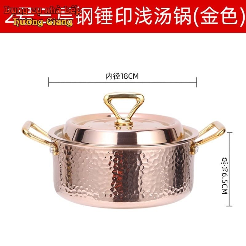 Nồi Inox 304 Mạ Vàng Hồng Gia Dụng Hàn Quốc GDNB-12