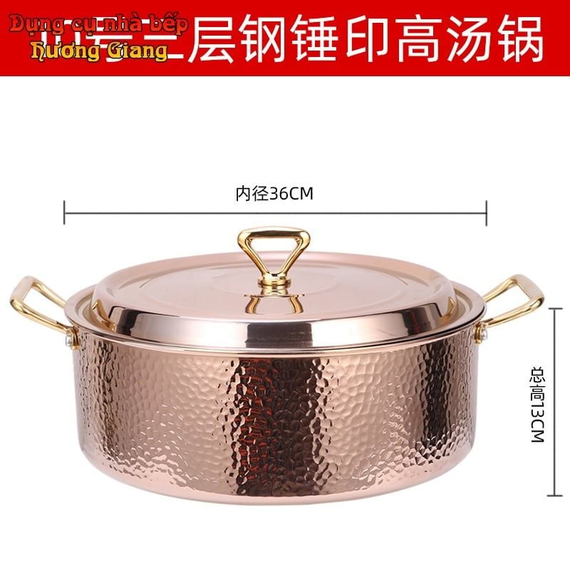 Nồi Inox 304 Mạ Vàng Hồng Gia Dụng Hàn Quốc GDNB-12