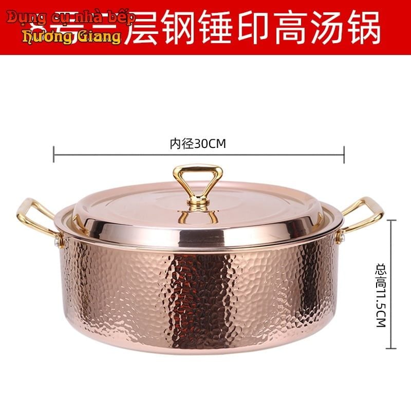 Nồi Inox 304 Mạ Vàng Hồng Gia Dụng Hàn Quốc GDNB-12