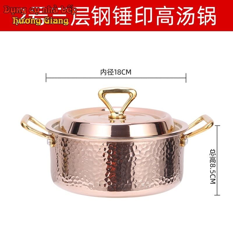 Nồi Inox 304 Mạ Vàng Hồng Gia Dụng Hàn Quốc GDNB-12