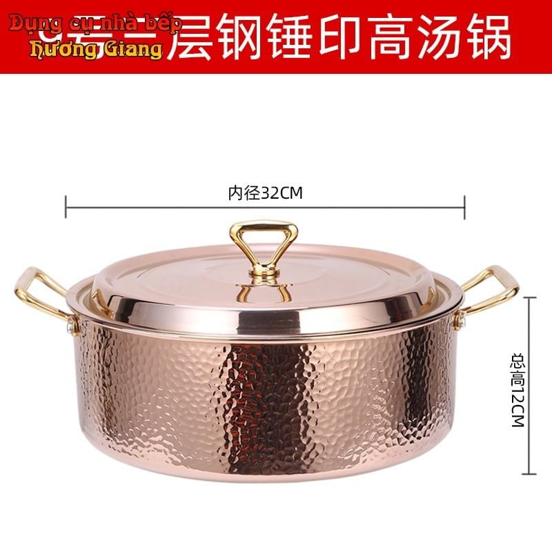Nồi Inox 304 Mạ Vàng Hồng Gia Dụng Hàn Quốc GDNB-12