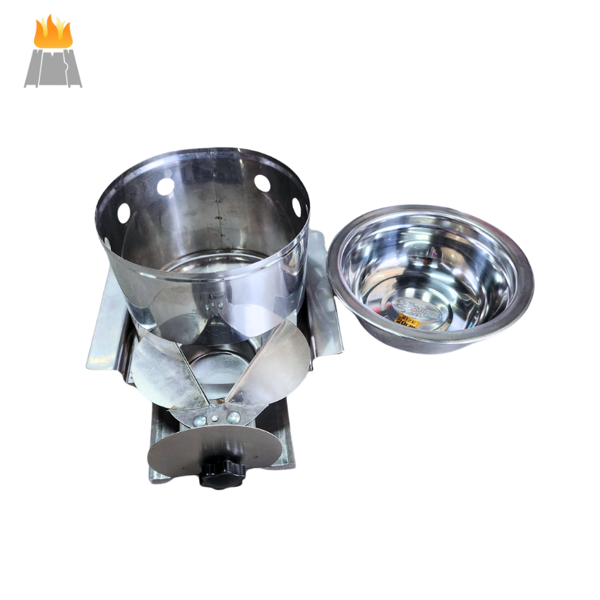 Nồi lẩu 1 Người Kèm Bếp Cồn Ngăn Kéo Có Cánh Khép Dùng Cho Quán Ăn - An Toàn, Tiện Lợi|các loại bếp cồn,bếp lẩu cồn,bếp cồn có chắn gió,bếp cồn inox,bếp cồn inox cao  cấp. bếp lẩu cồn,bếp cồn lẩu 1 người
