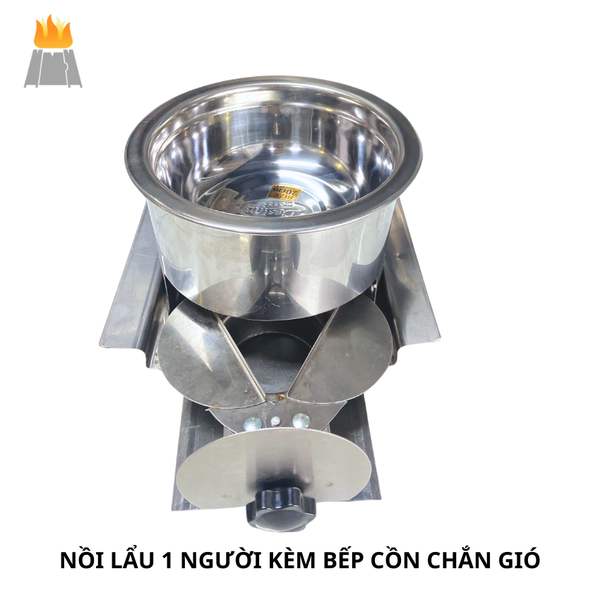 Nồi lẩu 1 Người Kèm Bếp Cồn Ngăn Kéo Có Cánh Khép Dùng Cho Quán Ăn - An Toàn, Tiện Lợi|các loại bếp cồn,bếp lẩu cồn,bếp cồn có chắn gió,bếp cồn inox,bếp cồn inox cao  cấp. bếp lẩu cồn,bếp cồn lẩu 1 người