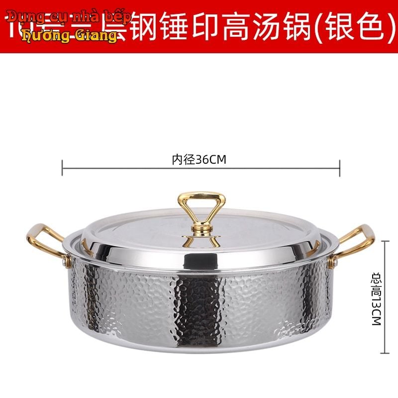 Nồi Lẩu Inox 304 Cao Cấp 3 Lớp Phong Cách Hàn Quốc GDNB-6
