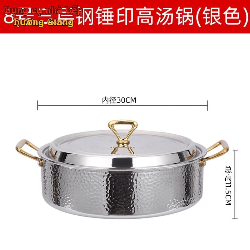 Nồi Lẩu Inox 304 Cao Cấp 3 Lớp Phong Cách Hàn Quốc GDNB-6