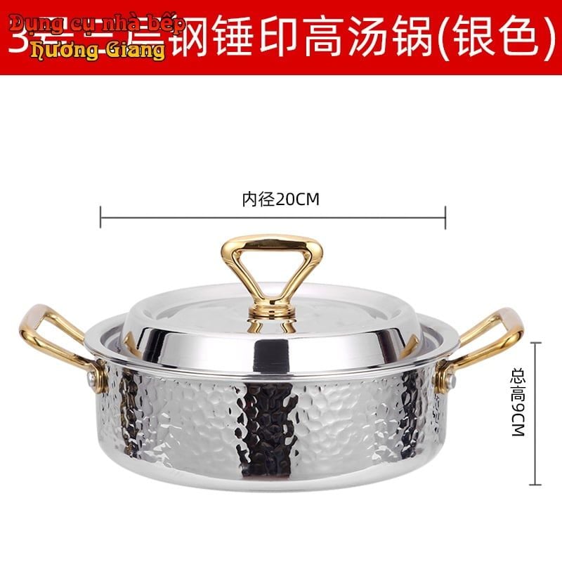 Nồi Lẩu Inox 304 Cao Cấp 3 Lớp Phong Cách Hàn Quốc GDNB-6