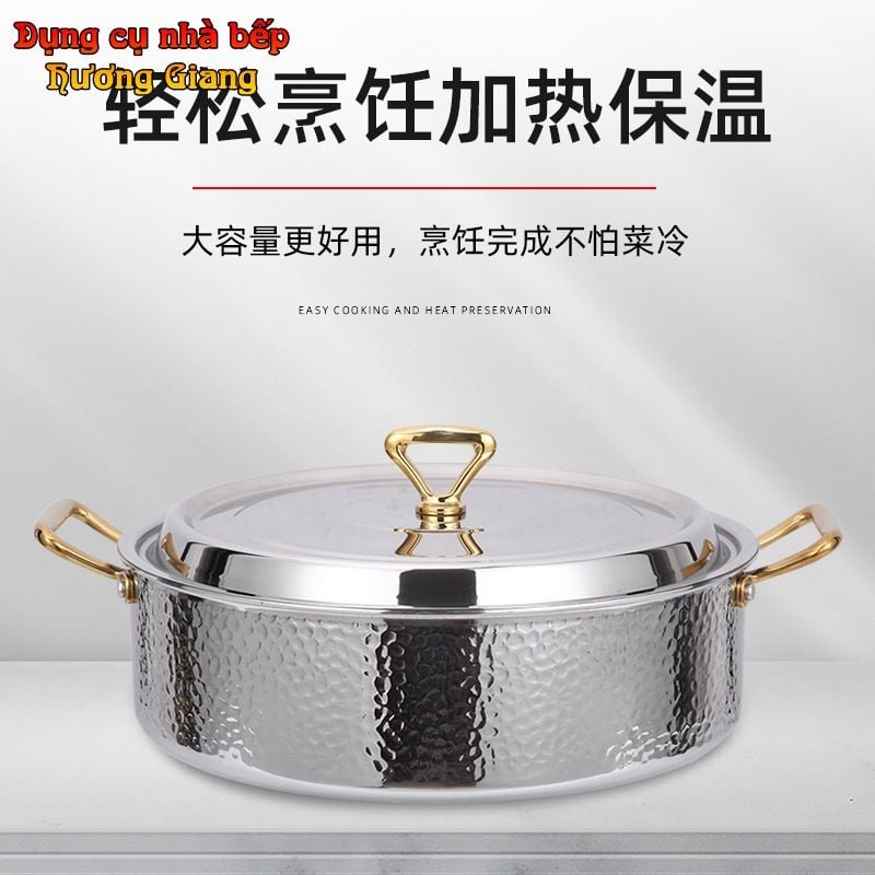 Nồi Lẩu Inox 304 Cao Cấp 3 Lớp Phong Cách Hàn Quốc GDNB-6