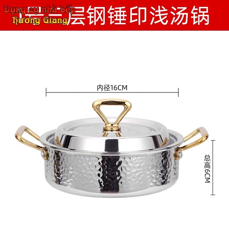 Nồi Lẩu Inox 304 Cao Cấp 3 Lớp Phong Cách Hàn Quốc GDNB-6
