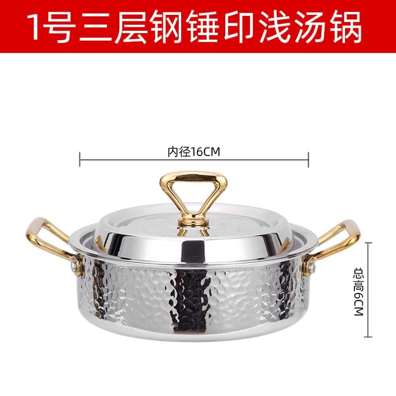 Nồi Lẩu Inox 304 Cao Cấp 3 Lớp Phong Cách Hàn Quốc GDNB-6