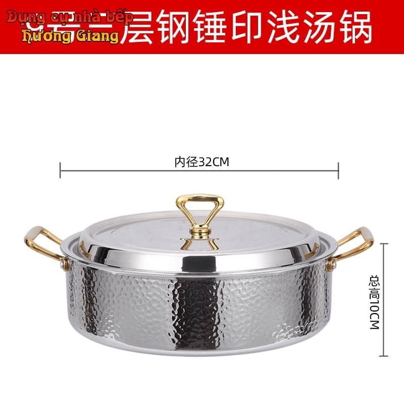 Nồi Lẩu Inox 304 Cao Cấp 3 Lớp Phong Cách Hàn Quốc GDNB-6