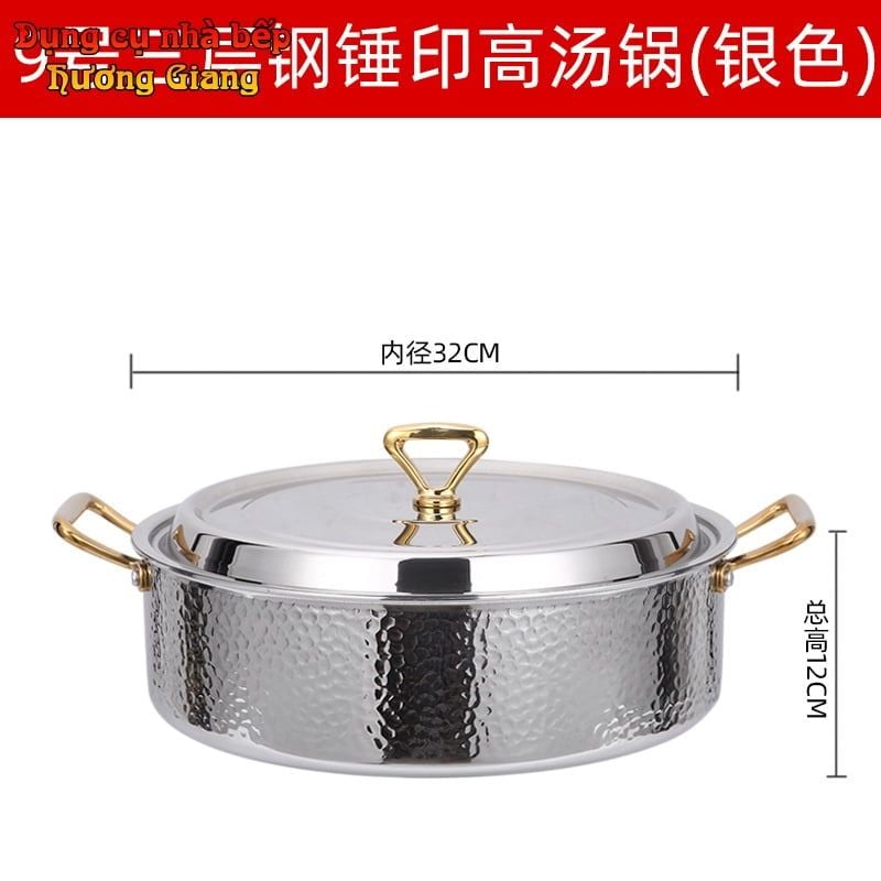 Nồi Lẩu Inox 304 Cao Cấp 3 Lớp Phong Cách Hàn Quốc GDNB-6