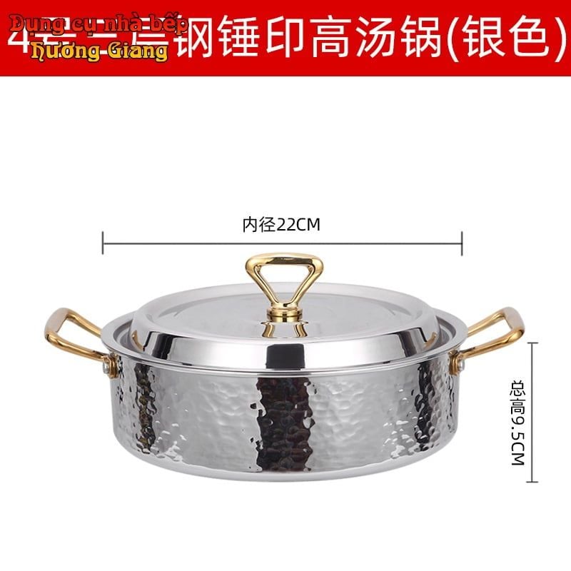 Nồi Lẩu Inox 304 Cao Cấp 3 Lớp Phong Cách Hàn Quốc GDNB-6