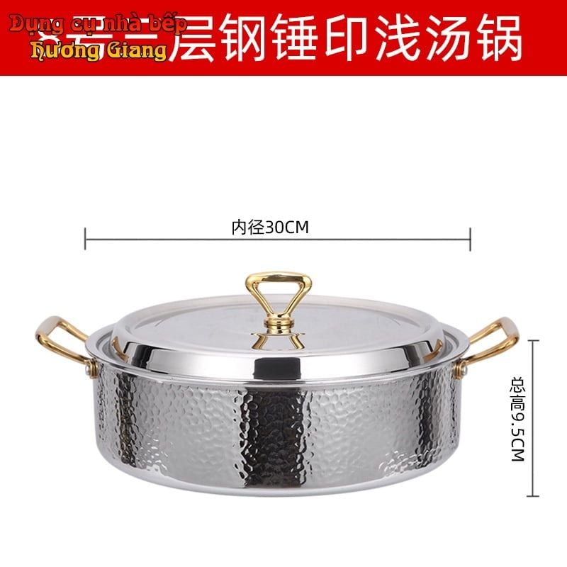 Nồi Lẩu Inox 304 Cao Cấp 3 Lớp Phong Cách Hàn Quốc GDNB-6