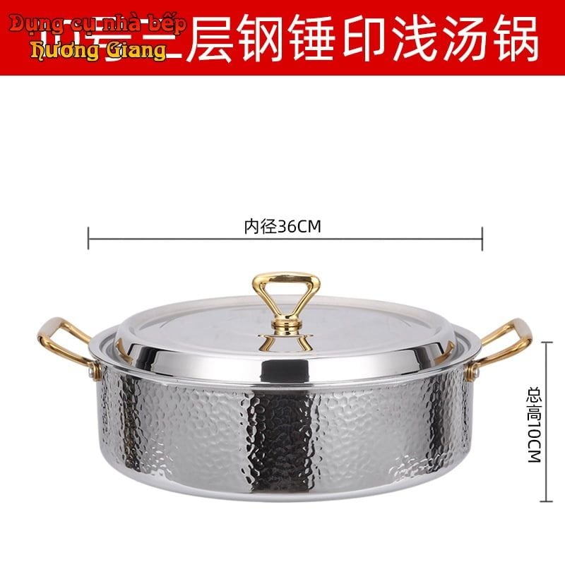 Nồi Lẩu Inox 304 Cao Cấp 3 Lớp Phong Cách Hàn Quốc GDNB-6
