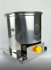 Nồi lẩu nhúng xiên que inox 22cm kèm bếp cồn chắn gió đi kèm | Nồi lẩu Shabu
