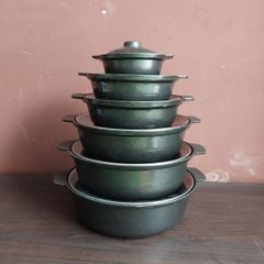Nồi Nhôm Đúc Chống Dính Nắp Kính Cao Cấp Dành Cho Nhà Hàng, Quán Ăn - Nhiều Size | Nồi Nhôm Chất Lượng
