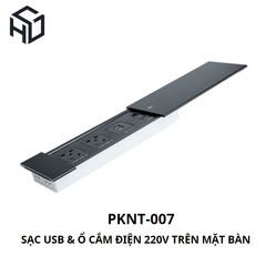 (PKNT-007) Ổ Cắm Điện Âm Bàn 220V Tích Hợp Ổ Cắm USB Type A | Ổ cắm điện cho nội thất thông minh