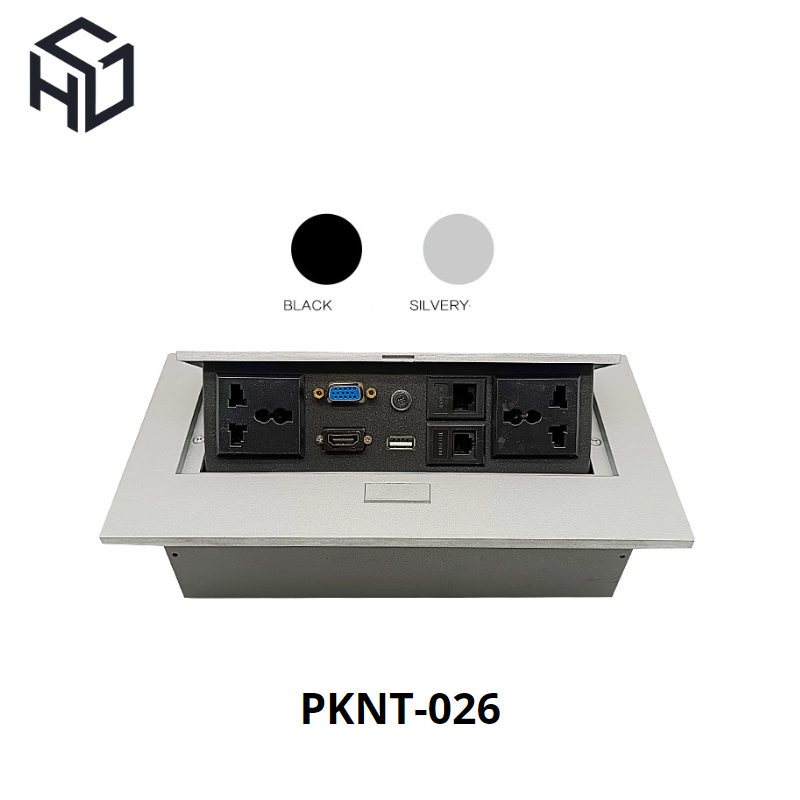 (PKNT-026) Hộp Ổ Cắm Điện Đa Năng 220V Âm Bàn | Phụ kiện nội thất thông minh