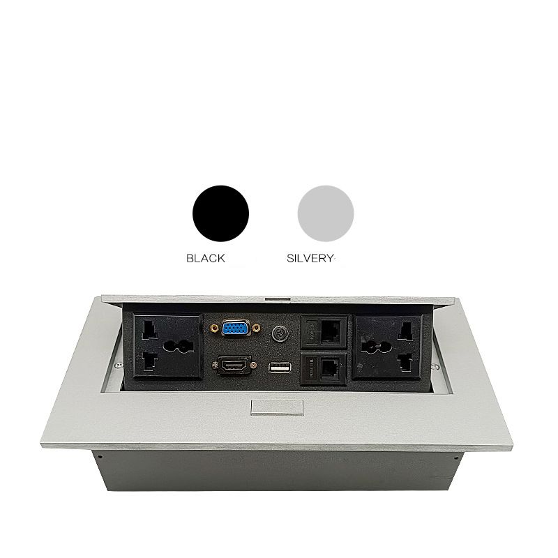 (PKNT-026) Hộp Ổ Cắm Điện Đa Năng 220V Âm Bàn | Phụ kiện nội thất thông minh