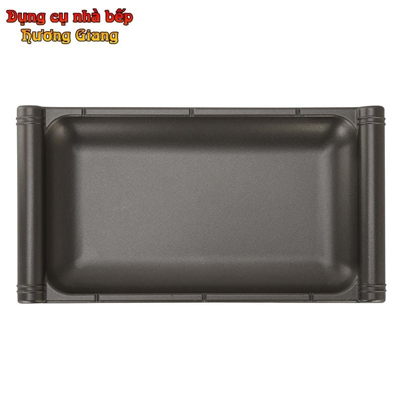 GDNB-54 Chảo Nướng Chống Dính Chữ Nhật Kèm Bếp Cồn Bọc Gỗ Phong Cách Nhật Bản