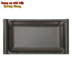 GDNB-54 Chảo Nướng Chống Dính Chữ Nhật Kèm Bếp Cồn Bọc Gỗ Phong Cách Nhật Bản
