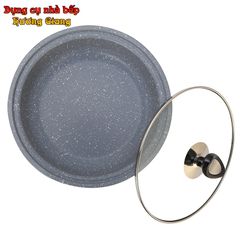 GDNB-60 Thố Nhôm Đúc Chống Dính Có Nắp Kính Kèm Bếp Cồn Nến Hâm Nóng Phong Cách Trung Hoa