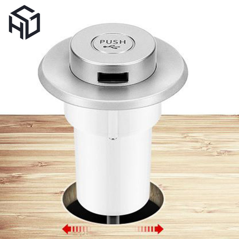 (PKNT-003) Ổ Cắm Sạc USB Type C  nhấn nhã Gắn Bàn Làm Việc | phụ kiện nội thất thông minh | Ổ cắm USB gắn vào nội thất