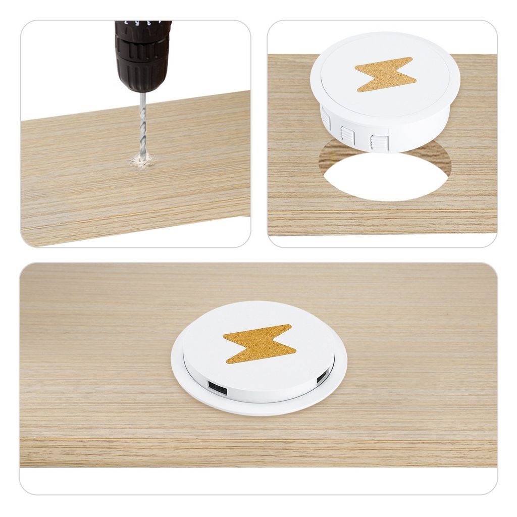 (PKNT-021) Sạc Không Dây Tích Hợp Sạc USB Type A (2 Cổng) gắn trên nội thất| Phụ kiện nội thất thông minh