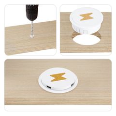 (PKNT-021) Sạc Không Dây Tích Hợp Sạc USB Type A (2 Cổng) gắn trên nội thất| Phụ kiện nội thất thông minh
