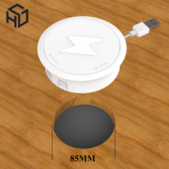 (PKNT-021) Sạc Không Dây Tích Hợp Sạc USB Type A (2 Cổng) gắn trên nội thất| Phụ kiện nội thất thông minh