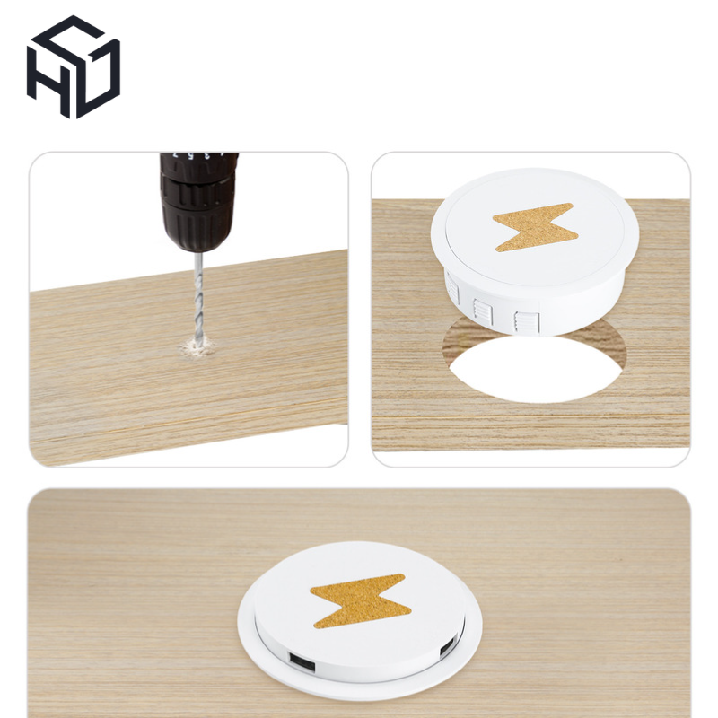 (PKNT-021) Sạc Không Dây Tích Hợp Sạc USB Type A (2 Cổng) gắn trên nội thất| Phụ kiện nội thất thông minh
