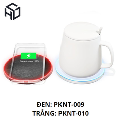 (PKNT-009) Sạc Không Dây Kèm Ly Hâm Nóng | Phụ kiện nội thất thông minh