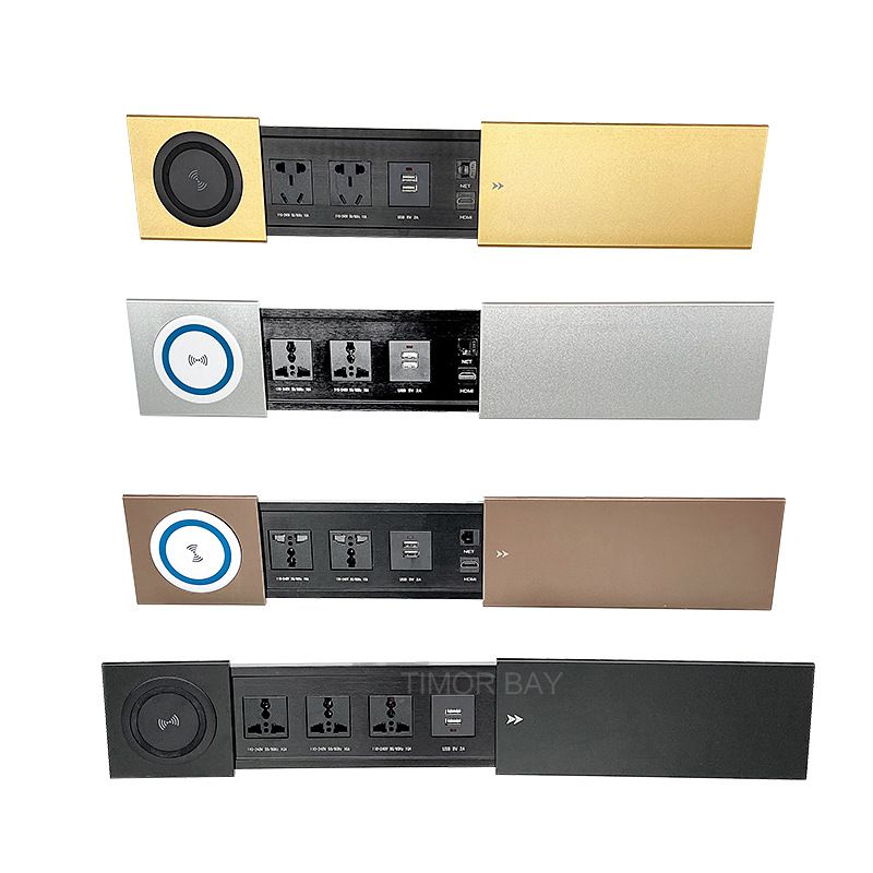 (PKNT-015) Sạc Không Dây Tích Hợp Cổng USB Type A Kèm Ổ Cắm 220V|Phụ kiện nội thất thông minh