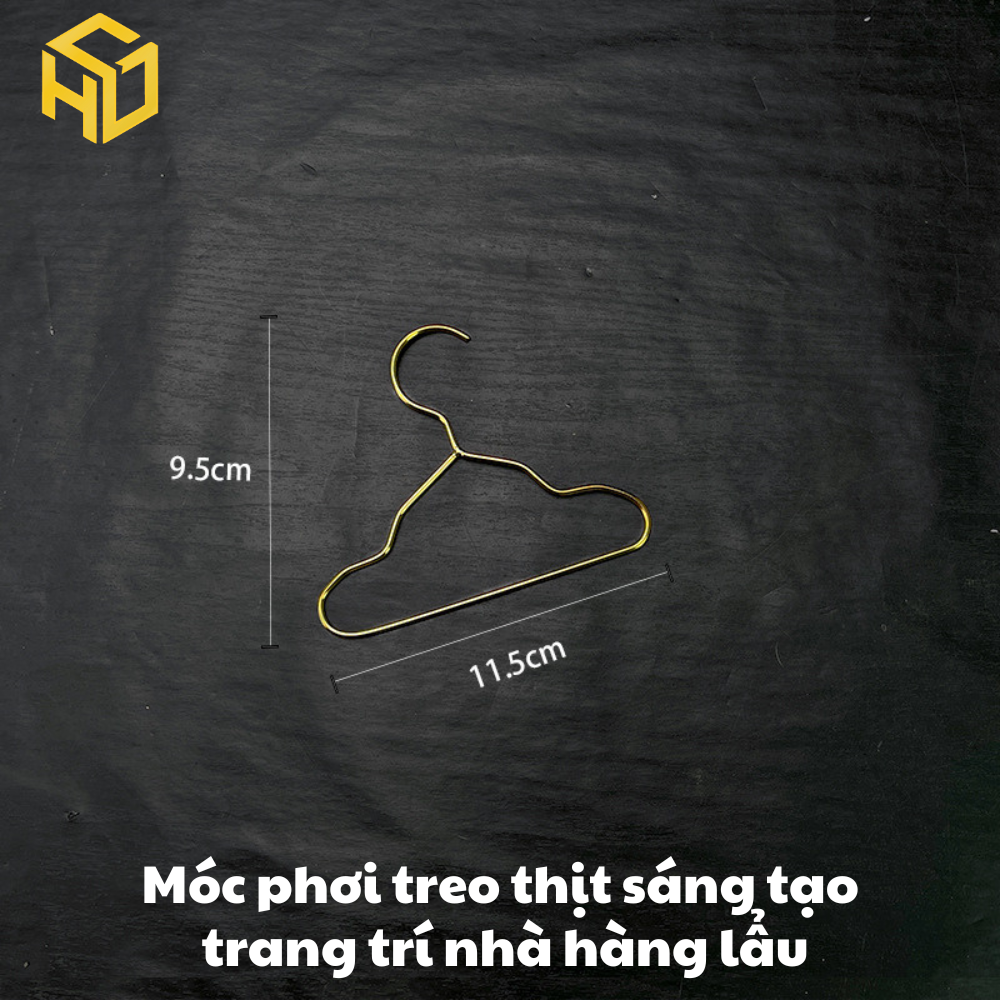 Khung treo móc thịt trang trí | Sào phơi móc thịt trang trí bàn tiệc cho nhà hàng lẩu sáng tạo 2024