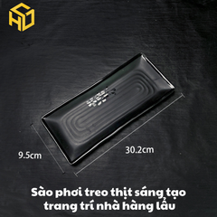 Khung treo móc thịt trang trí | Sào phơi móc thịt trang trí bàn tiệc cho nhà hàng lẩu sáng tạo 2024