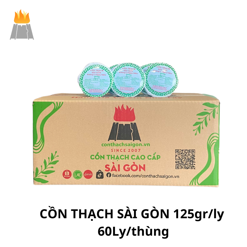 Cồn Thạch Sài Gòn 125gr/ly – Nhiên liệu nấu nướng sạch và an toàn, giao hàng nhanh tại Quận 3