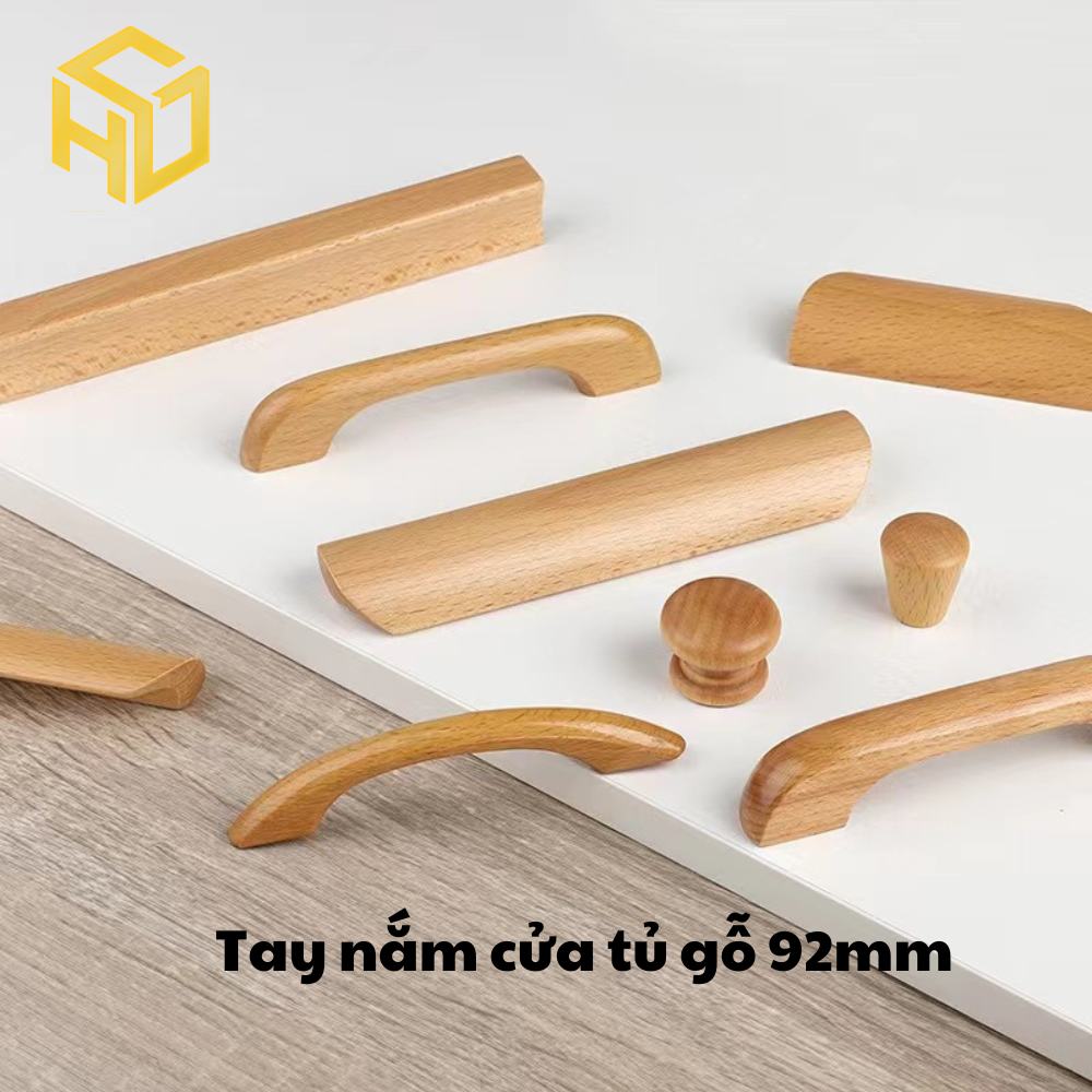 Bộ 2 Tay Nắm Ngăn Kéo Tủ Bằng Gỗ Trơn 32x19x92 mm
