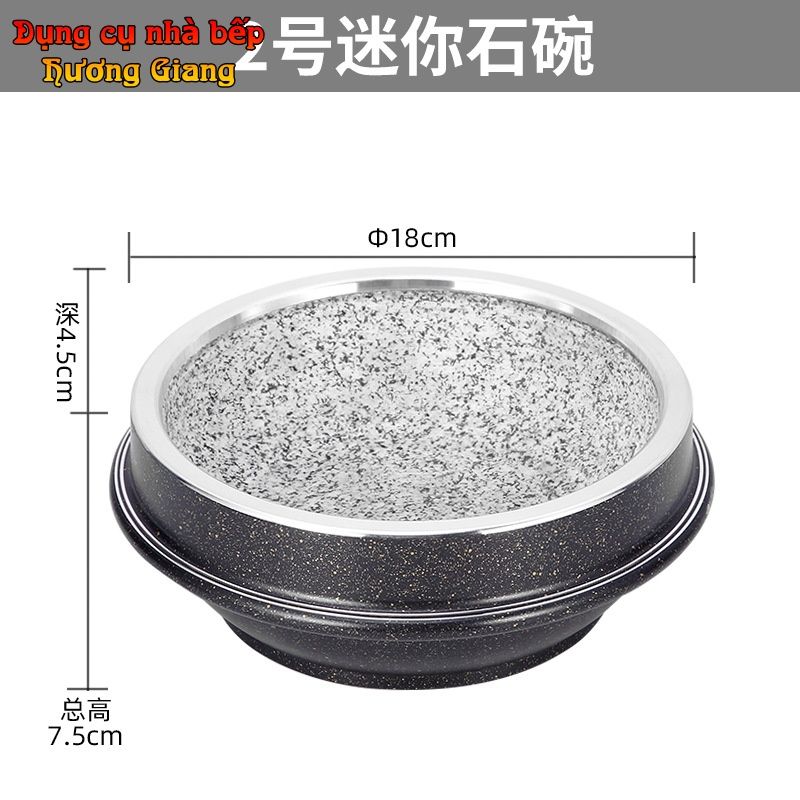 Thố Đá nắp kính Kèm Bếp Cồn Hợp Kim Nhôm Hàn Quốc GDNB-27