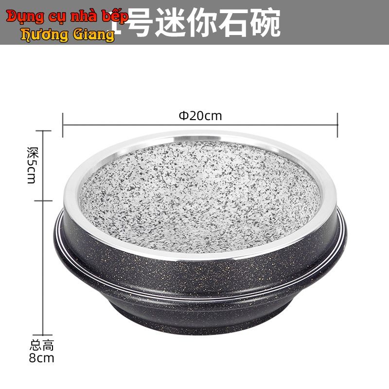 Thố Đá nắp kính Kèm Bếp Cồn Hợp Kim Nhôm Hàn Quốc GDNB-27