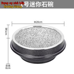 Thố Đá nắp kính Kèm Bếp Cồn Hợp Kim Nhôm Hàn Quốc GDNB-27