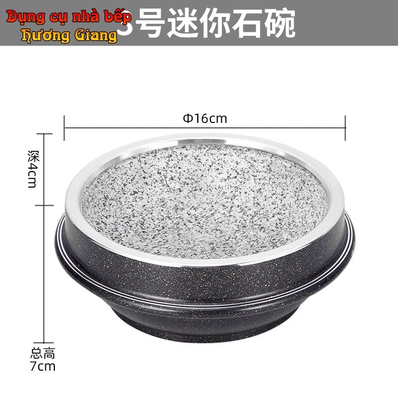 Thố Đá nắp kính Kèm Bếp Cồn Hợp Kim Nhôm Hàn Quốc GDNB-27