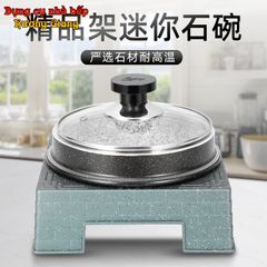 Thố Đá nắp kính Kèm Bếp Cồn Hợp Kim Nhôm Hàn Quốc GDNB-27