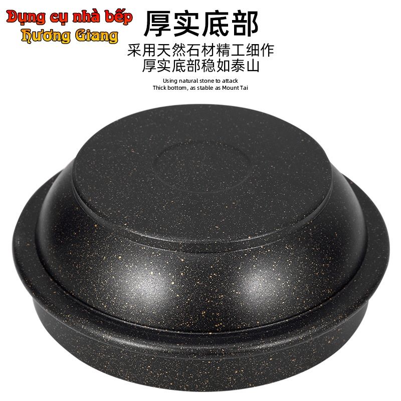 Thố Đá nắp kính Kèm Bếp Cồn Hợp Kim Nhôm Hàn Quốc GDNB-27