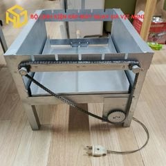 Bộ linh kiện máy quay nướng 6 xiên thịt + 1 xiên 3 chỉa quay gà vịt motor 6.5W - DIY - Hương Giang