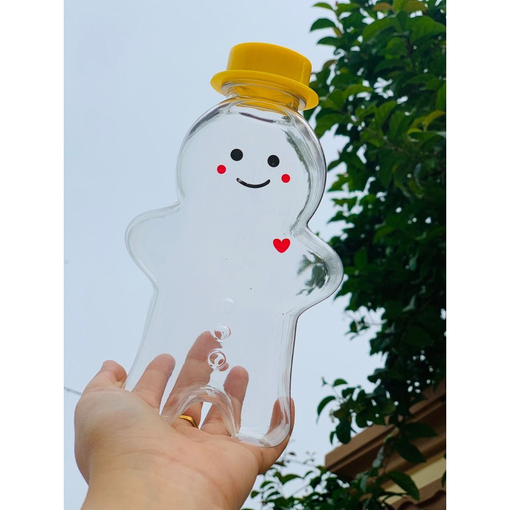 Chai nhựa đựng trà sữa hình thú đa dạng mẫu từ 250ml đến 700ml-Hũ nhựa đựng kẹo cứng cáp